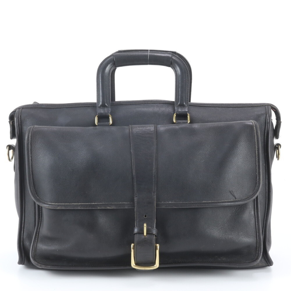 Coach Old American-made 5283 Leather Briefcase, Black, Men's